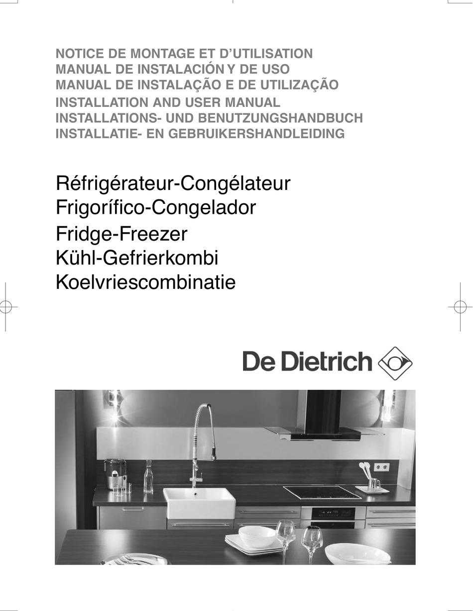 Dedietrich Fridge Freezer Installation And User Manual Pdf Download Manualslib