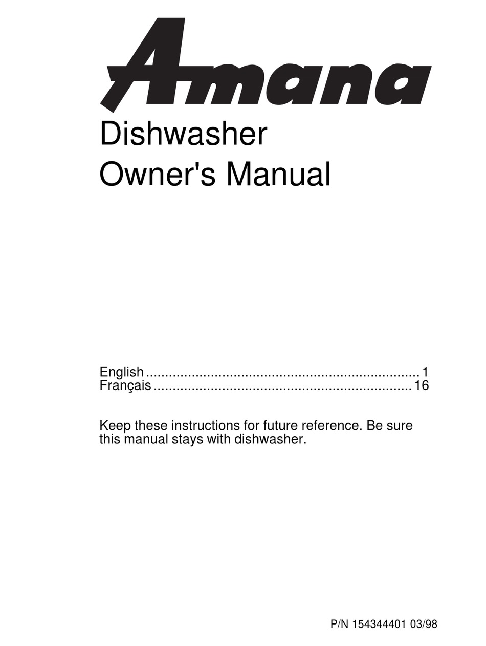 thesis dishwasher manual