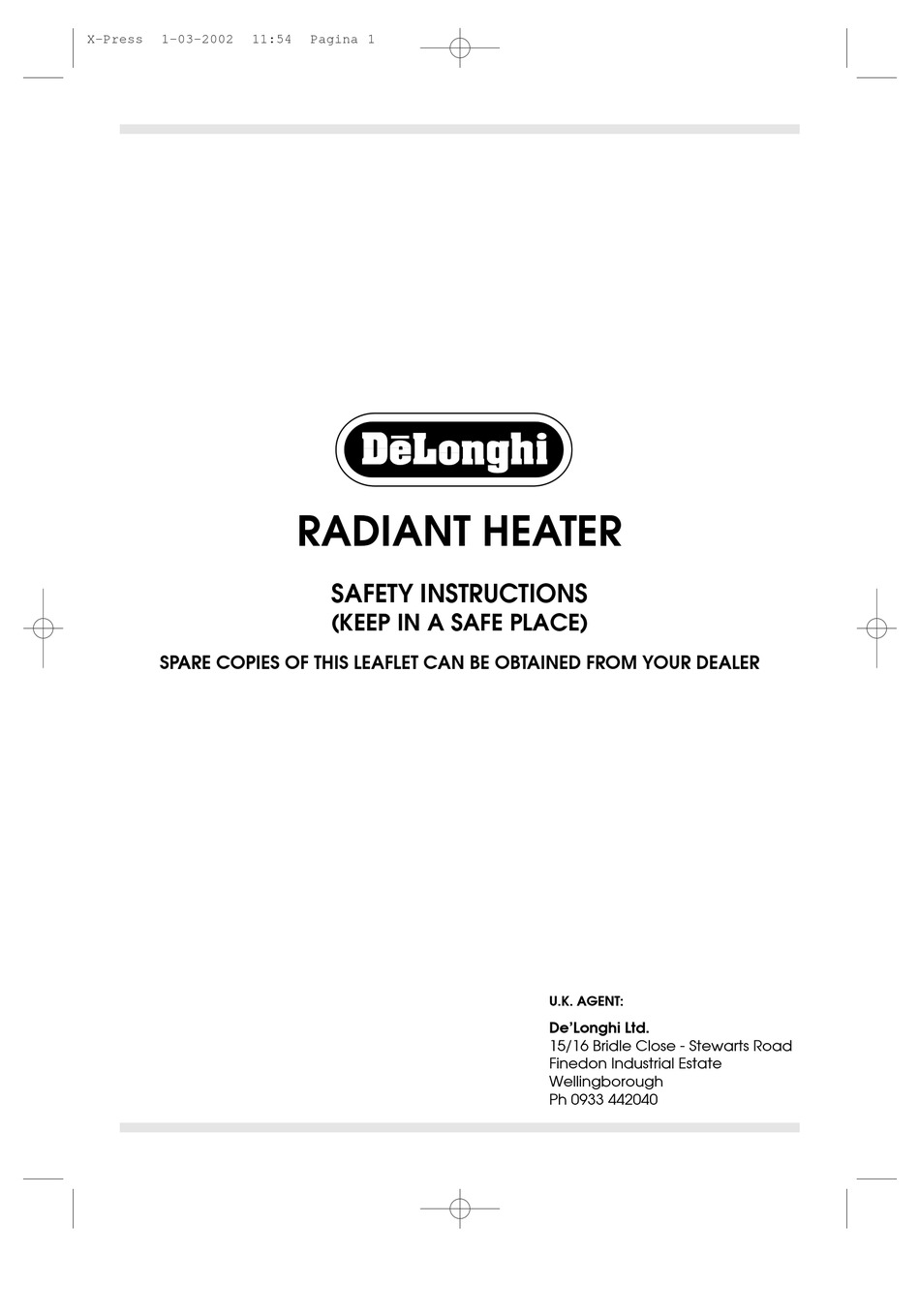 DELONGHI RADIANT MANUAL Pdf Download | ManualsLib