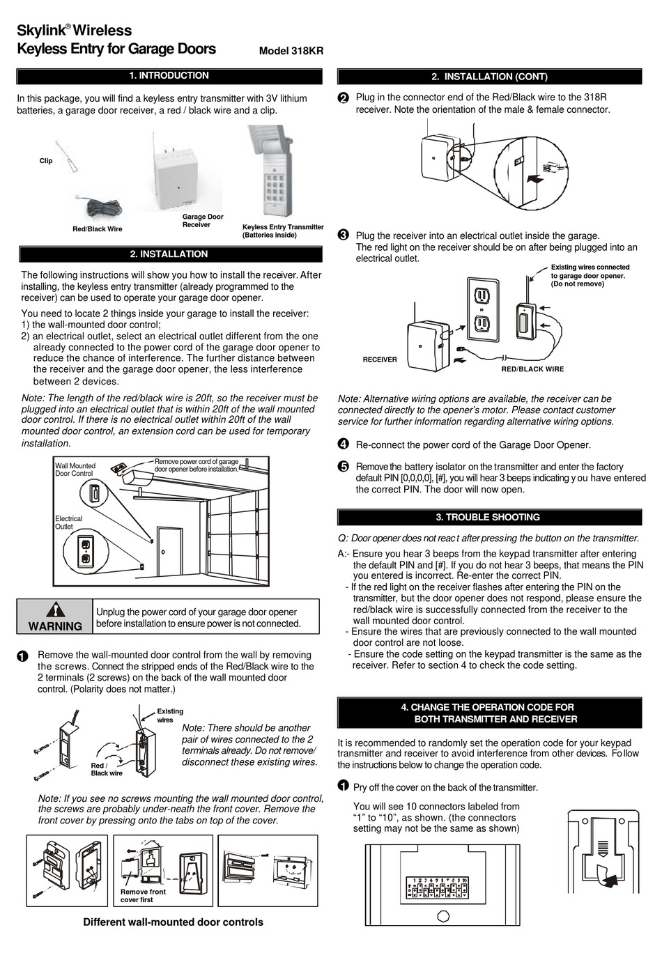 Skylink Garage Door Opener Change Code Dandk Organizer