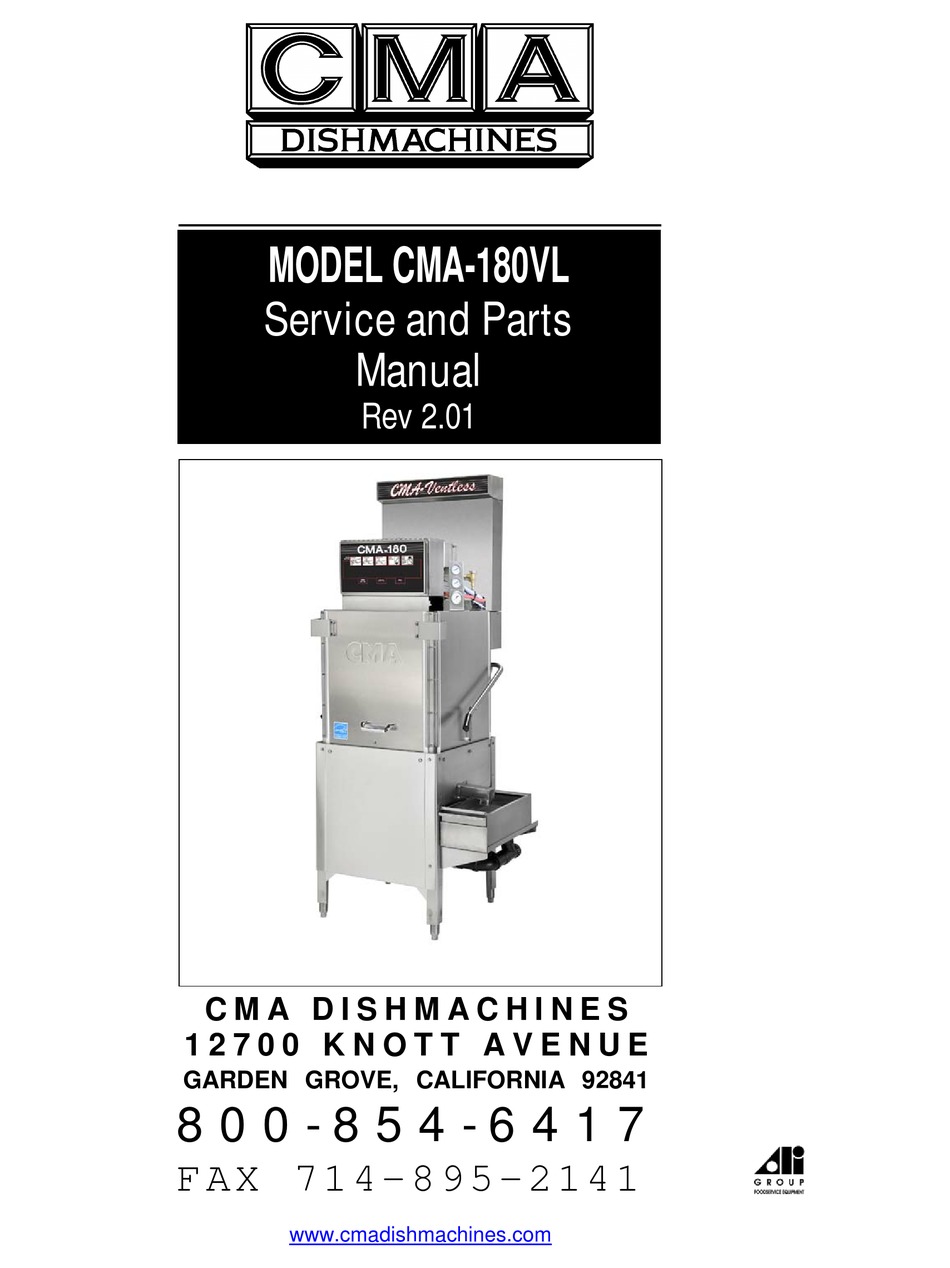 CMA Dishmachines CMA-180-VL - Ventless High Temp Dishwasher with