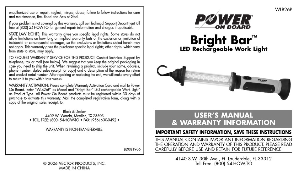 POWER ON BOARD WLB26P USER MANUAL Pdf Download ManualsLib