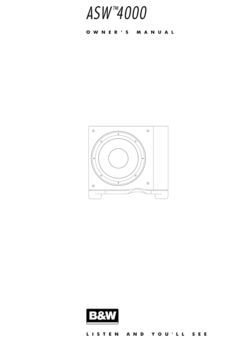 asw 4000 subwoofer