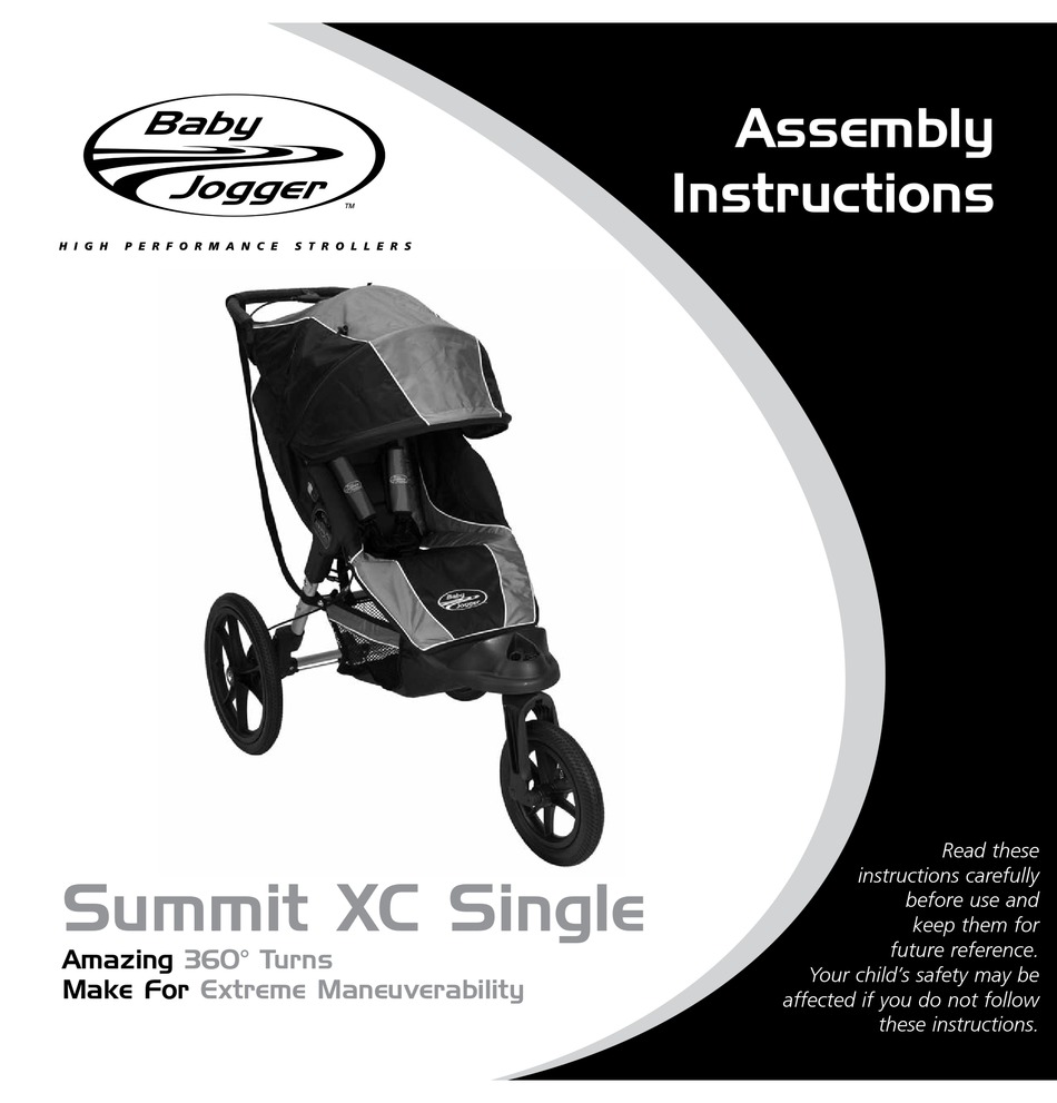 BABY JOGGER SUMMIT XC SINGLE ASSEMBLY INSTRUCTIONS MANUAL Pdf Download