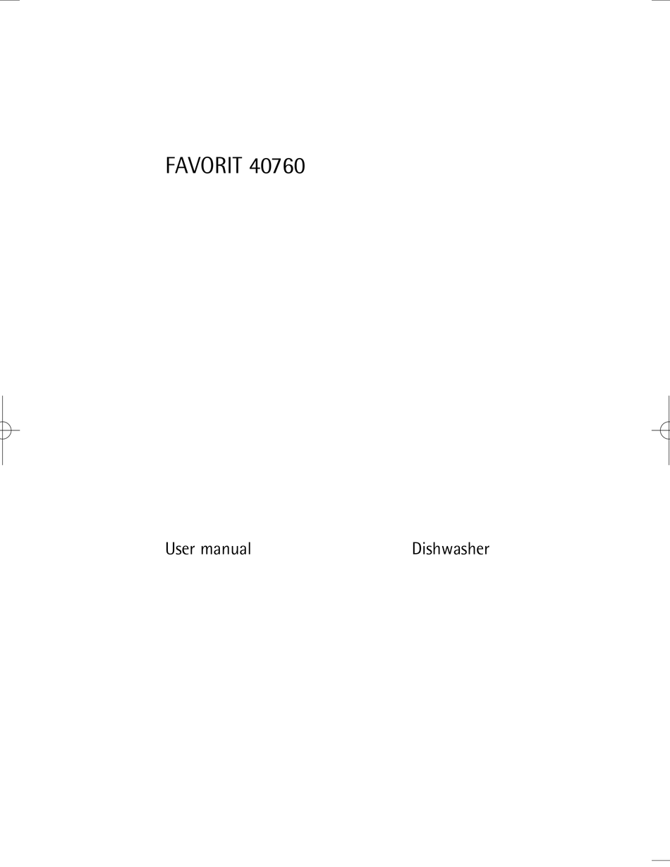 ELECTROLUX FAVORIT 40760 USER MANUAL Pdf Download ManualsLib