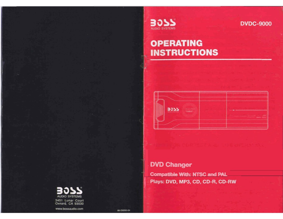 BOSS DVDC9000 OPERATING INSTRUCTIONS MANUAL Pdf Download ManualsLib