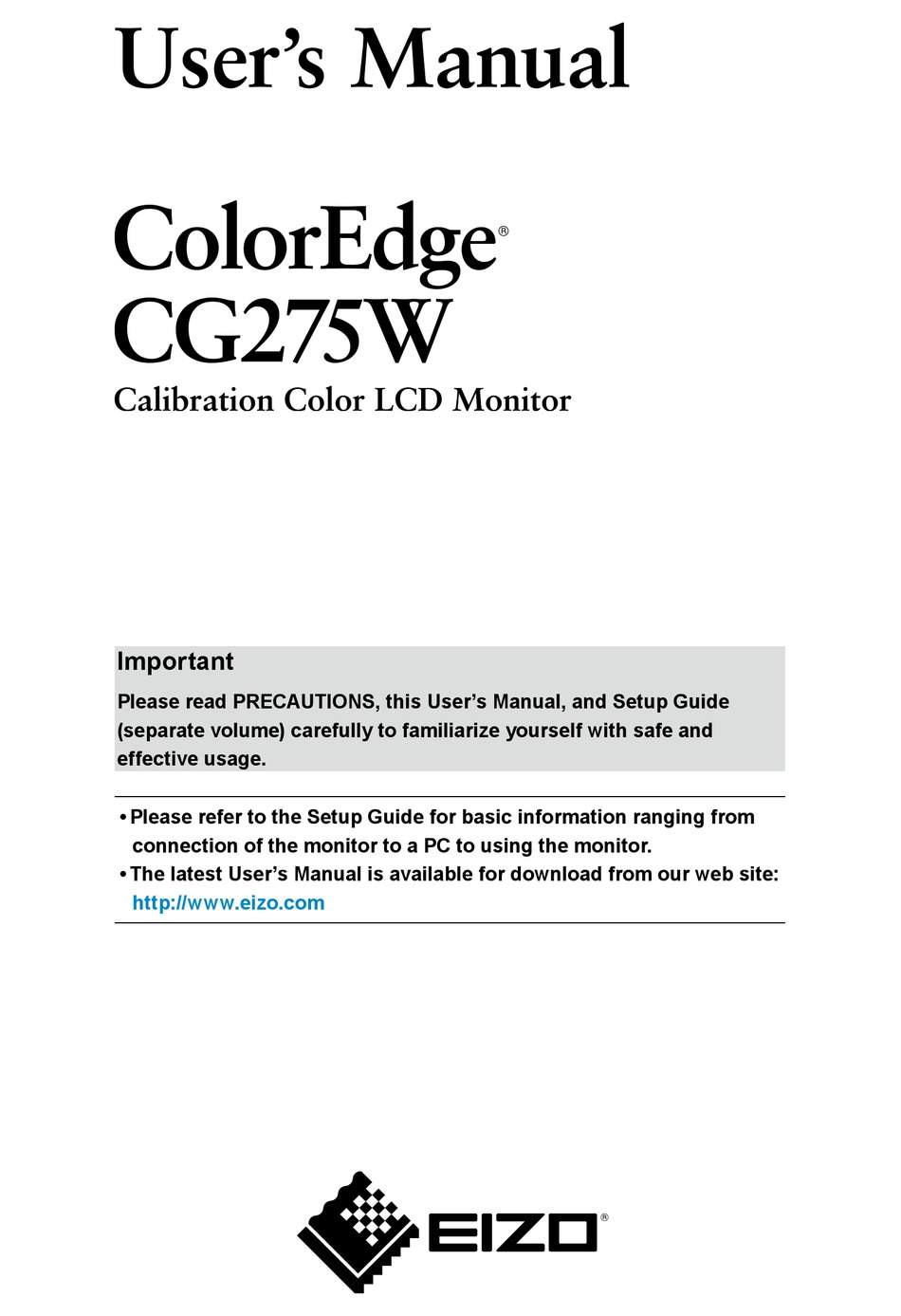 Eizo coloredge cg275w monitor firmware 1.0002 for mac