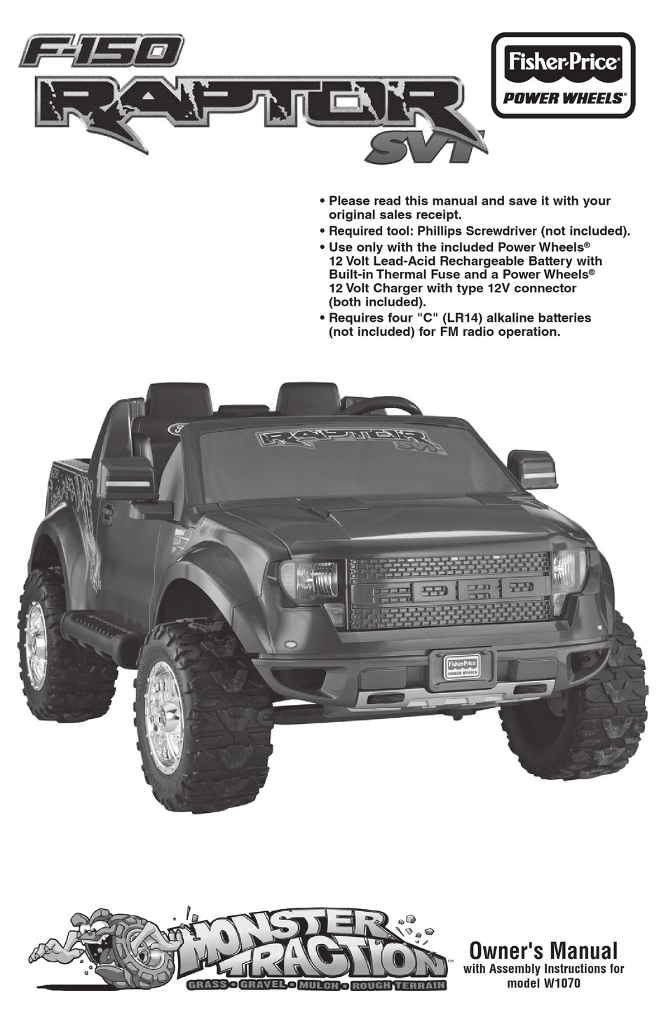 POWER WHEELS F-150 OWNER'S MANUAL WITH ASSEMBLY INSTRUCTIONS Pdf ...