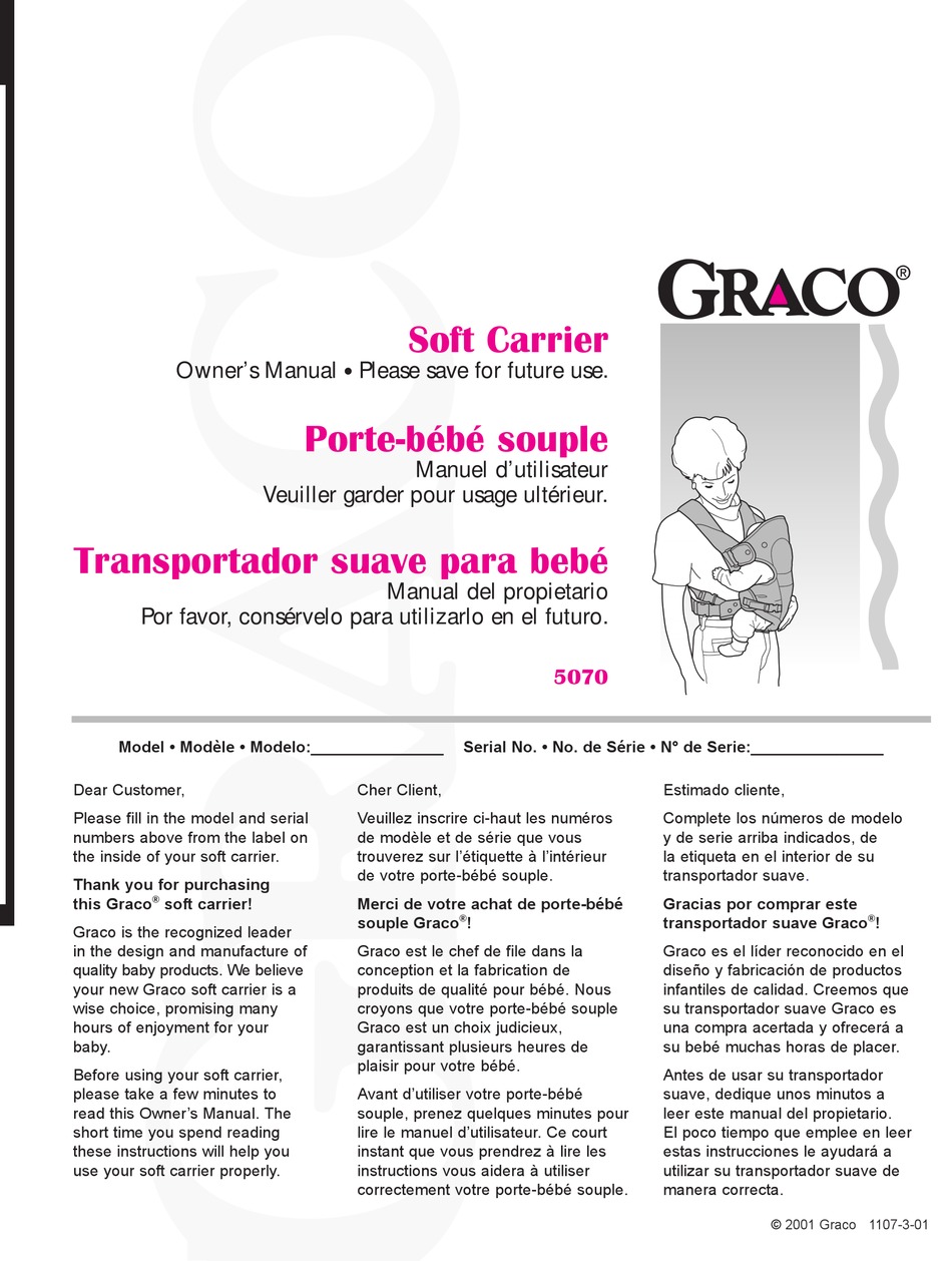 GRACO SOFT CARRIER OWNER'S MANUAL Pdf Download ManualsLib