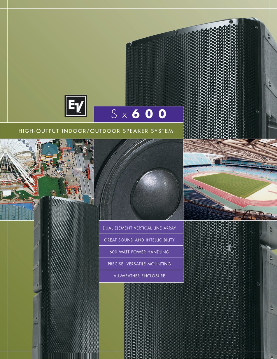ELECTROVOICE SX600 BROCHURE & SPECS Pdf Download ManualsLib