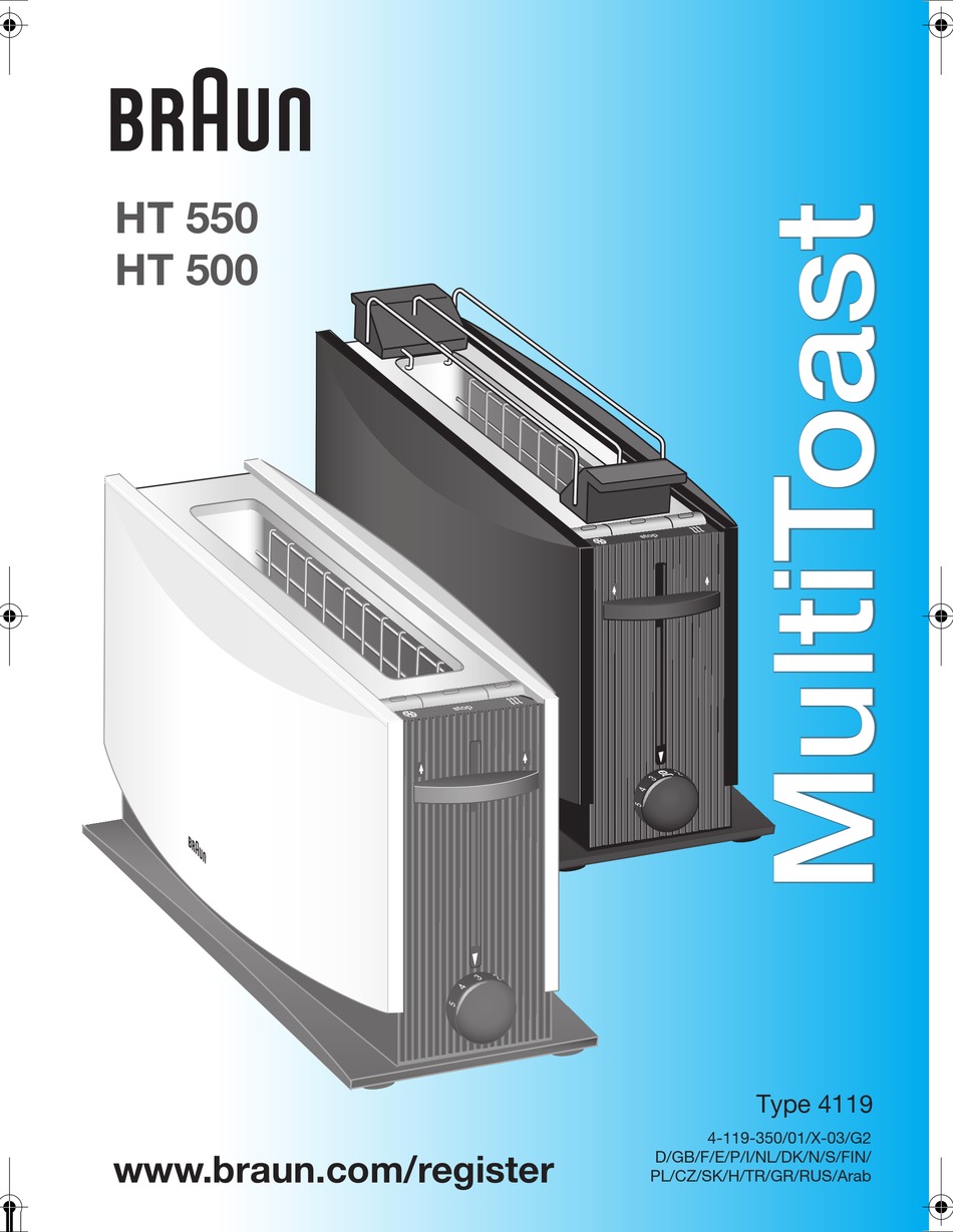 Braun Multitoast Ht 550 Manual Pdf Download Manualslib
