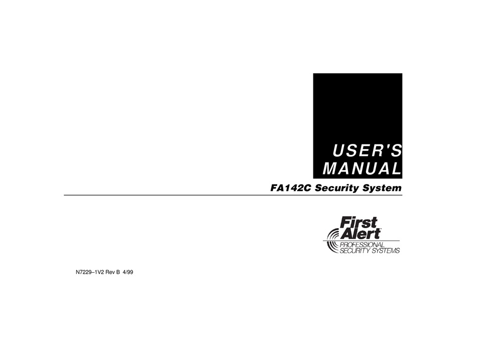 First Alert Keypad Manual