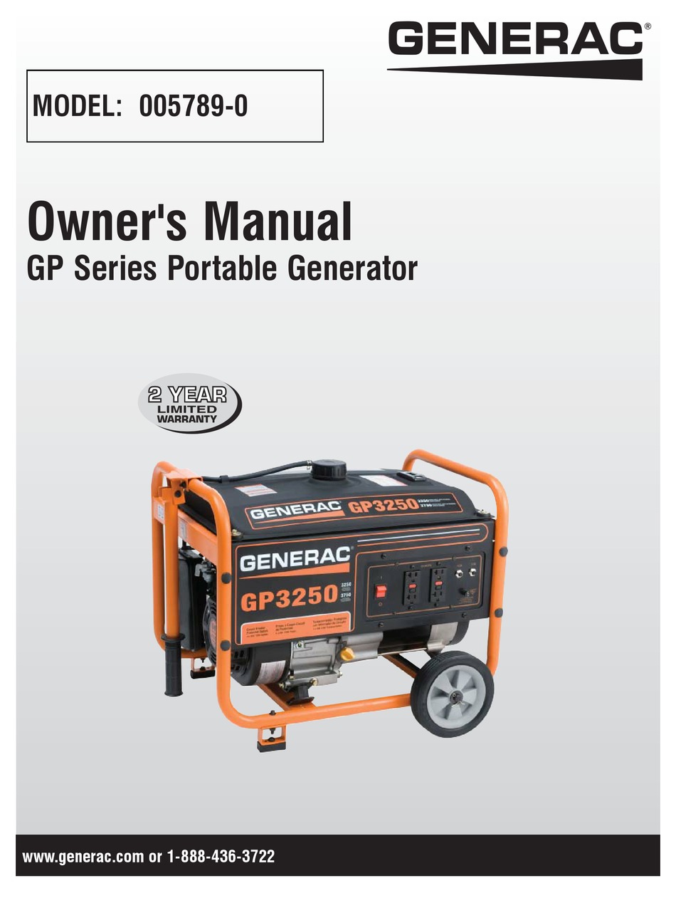 GENERAC POWER SYSTEMS 005789-0 OWNER'S MANUAL Pdf Download | ManualsLib