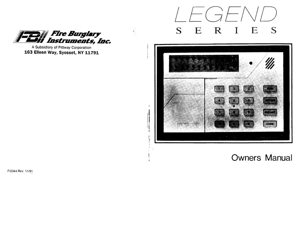 Fbii Legend Series Owner S Manual Pdf Download Manualslib