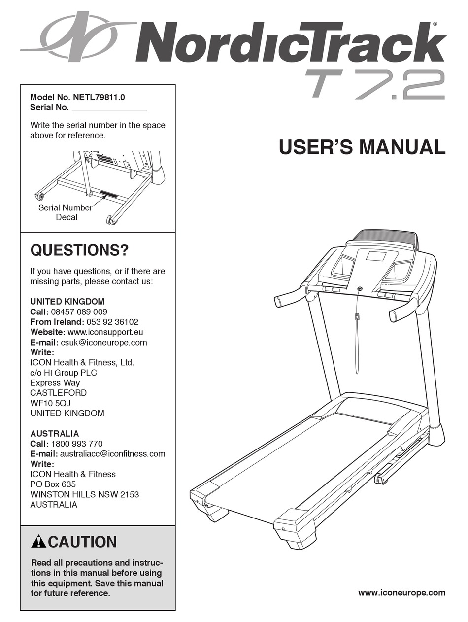 Nordictrack Treadmill Icon Nordictrack Parts Ifit Nordictrack T7si