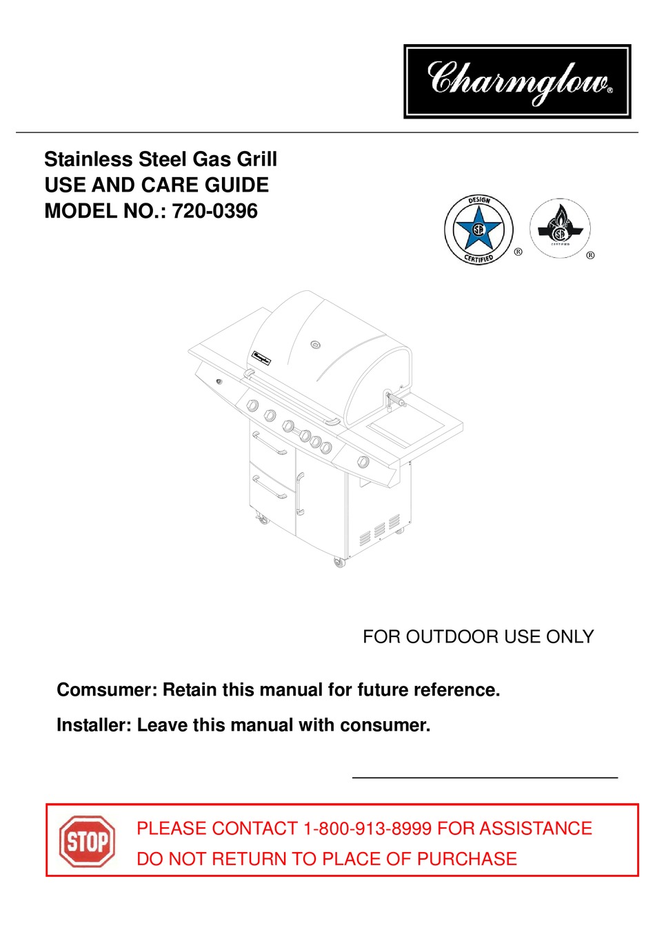 CHARMGLOW 720 USE AND CARE MANUAL Pdf Download ManualsLib