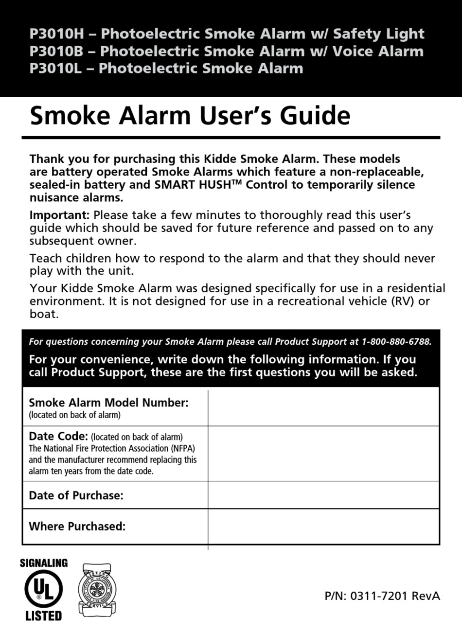 kidde 0916 PE9 smoke alarm fire detector mounting plate wall bracket plastic 