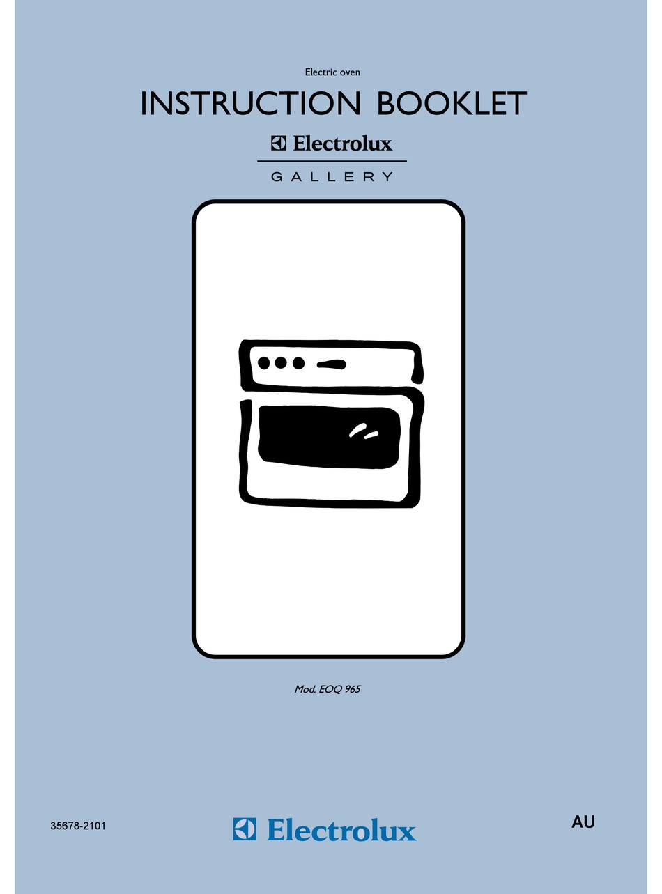 ELECTROLUX EOQ 965 INSTRUCTION BOOKLET Pdf Download ManualsLib