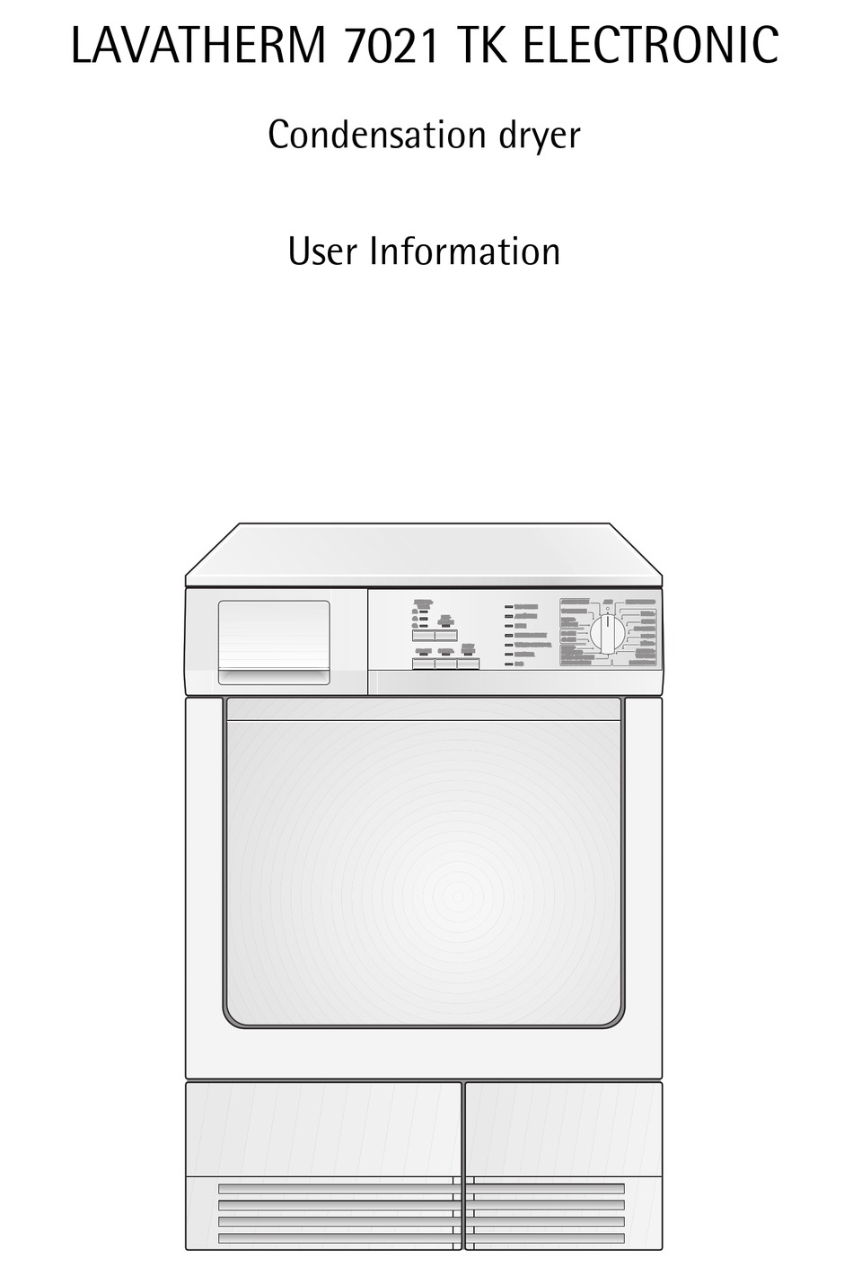 AEG ELECTROLUX LAVATHERM 7021 TK ELECTRONIC USER INFORMATION Pdf Download ManualsLib