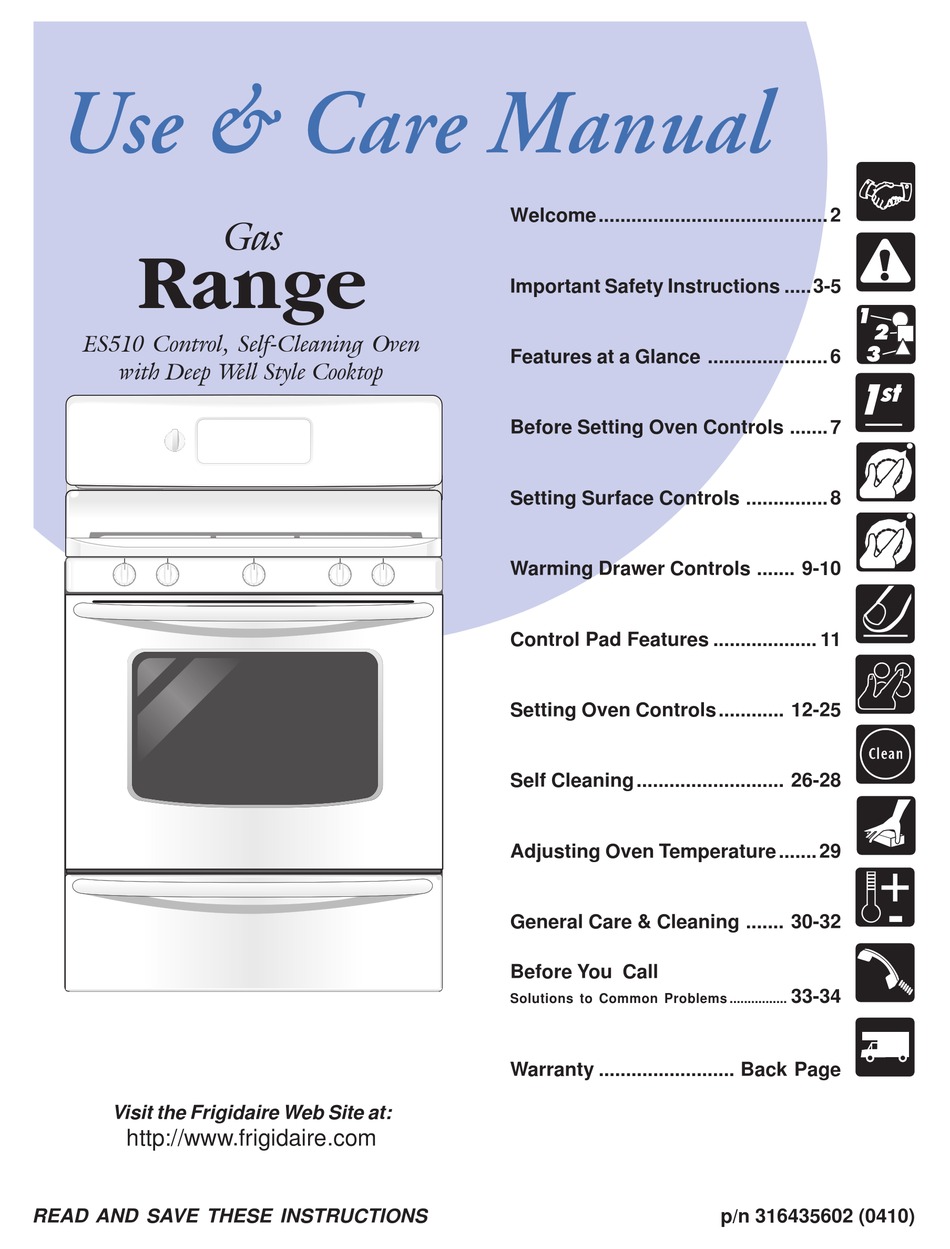 frigidaire es510 electric range