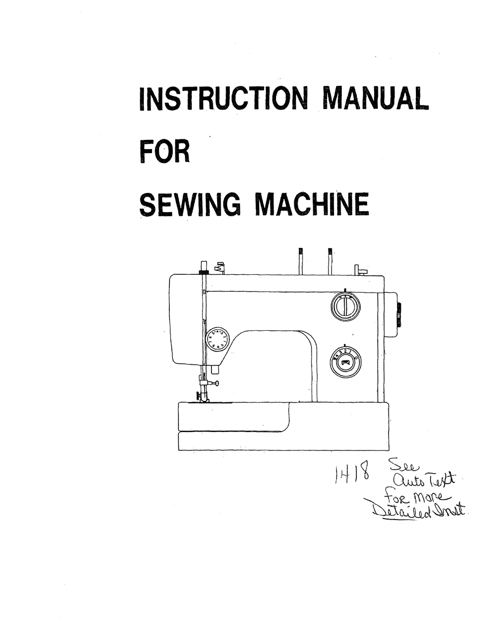 SINGER SEWING MACHINE INSTRUCTION MANUAL Pdf Download | ManualsLib