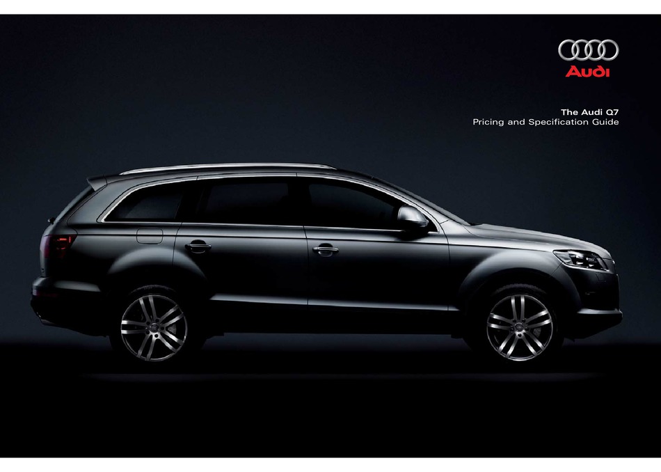 AUDI Q7 PRICING AND SPECIFICATION MANUAL Pdf Download ManualsLib