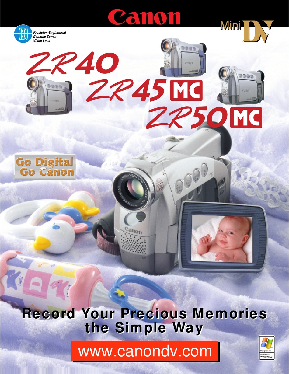 canon ntsc zr40 digital video camcorder