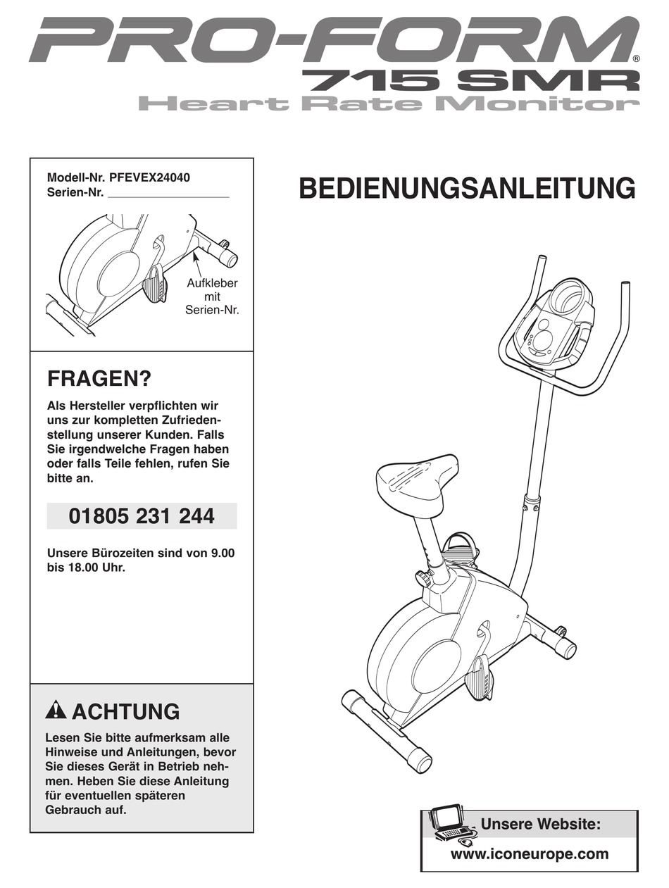 proform smr stationary bike