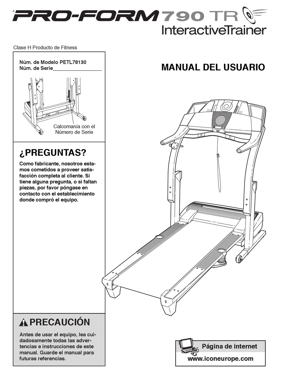 pro-form-790cd-treadmill-manual-del-usuario-pdf-download-manualslib