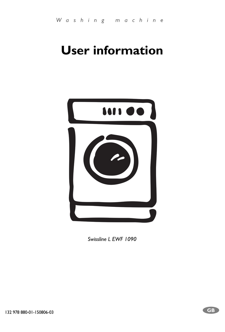 ELECTROLUX SWISSLINE L EWF 1090 USER INFORMATION Pdf Download ManualsLib