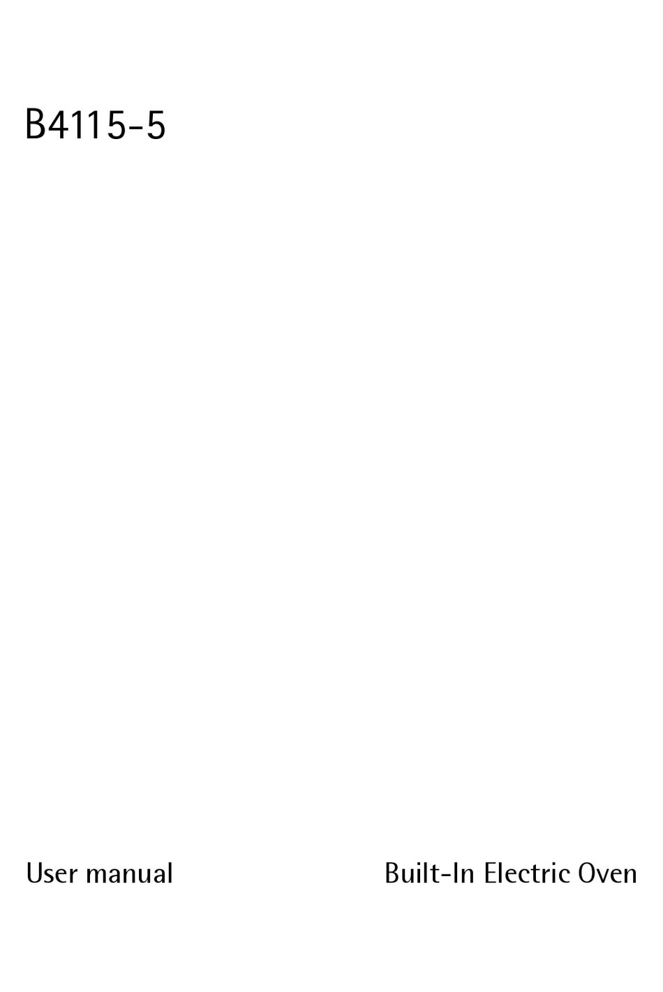 AEG ELECTROLUX B41155 USER MANUAL Pdf Download ManualsLib