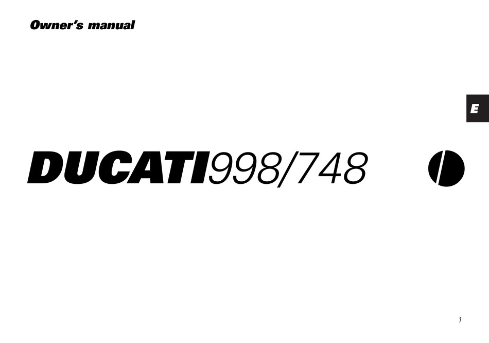 Ducati 748 Owner S Manual Pdf Download Manualslib