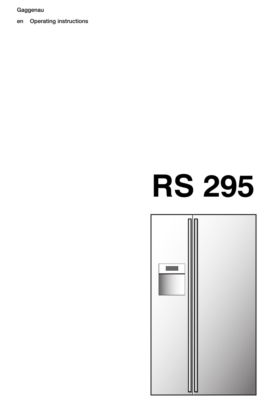 Gaggenau Rs 295 Operating Instructions Manual Pdf Download Manualslib