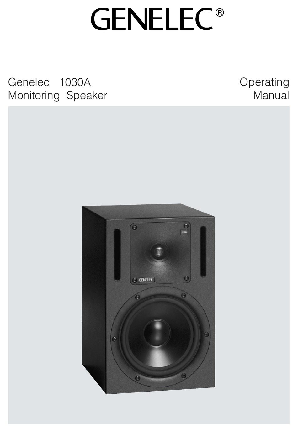 genelec 1030a subwoofer