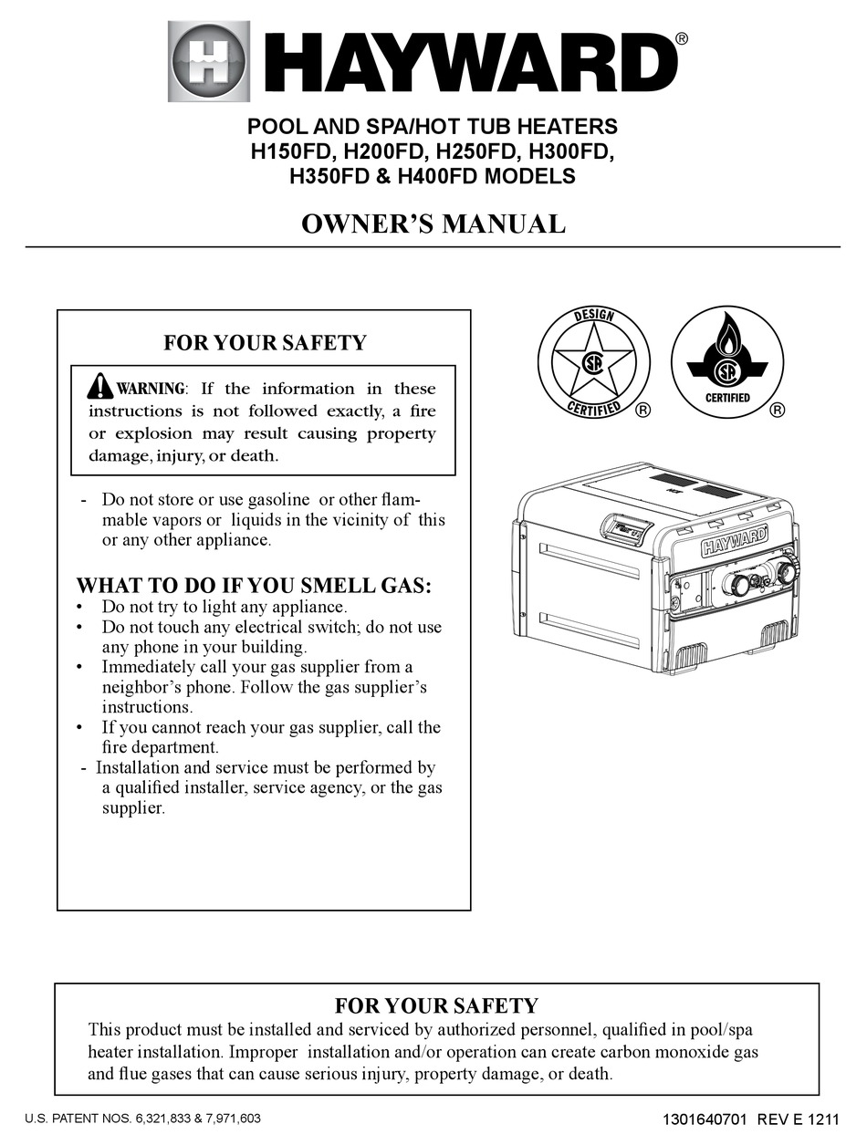 HAYWARD H150FD OWNER'S MANUAL Pdf Download | ManualsLib