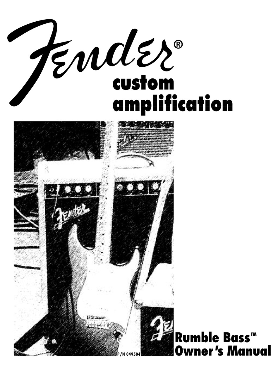 FENDER RUMBLE BASS OWNER'S MANUAL Pdf Download ManualsLib