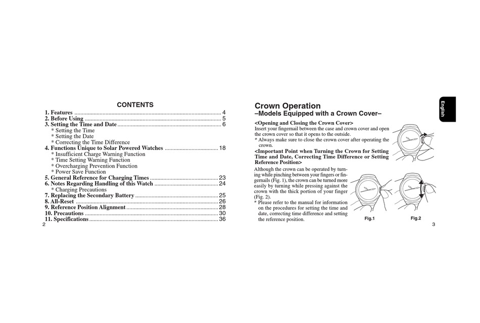 citizen watch setting instructions e650