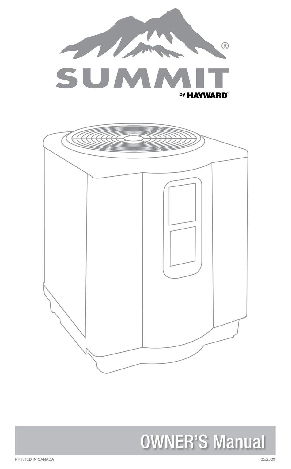 SUMMIT POOL HEAT PUMP OWNER'S MANUAL Pdf Download ManualsLib