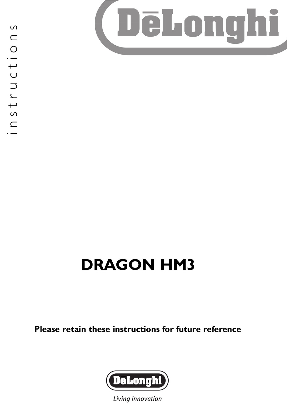 DELONGHI DRAGON HM3 INSTRUCTIONS MANUAL Pdf Download ManualsLib