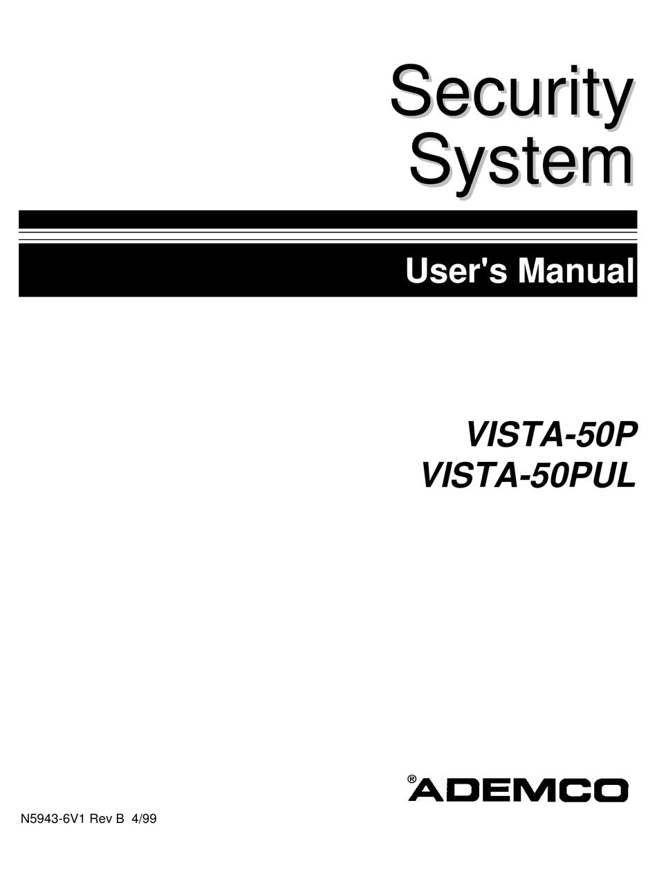Ademco Vista 20p Manual