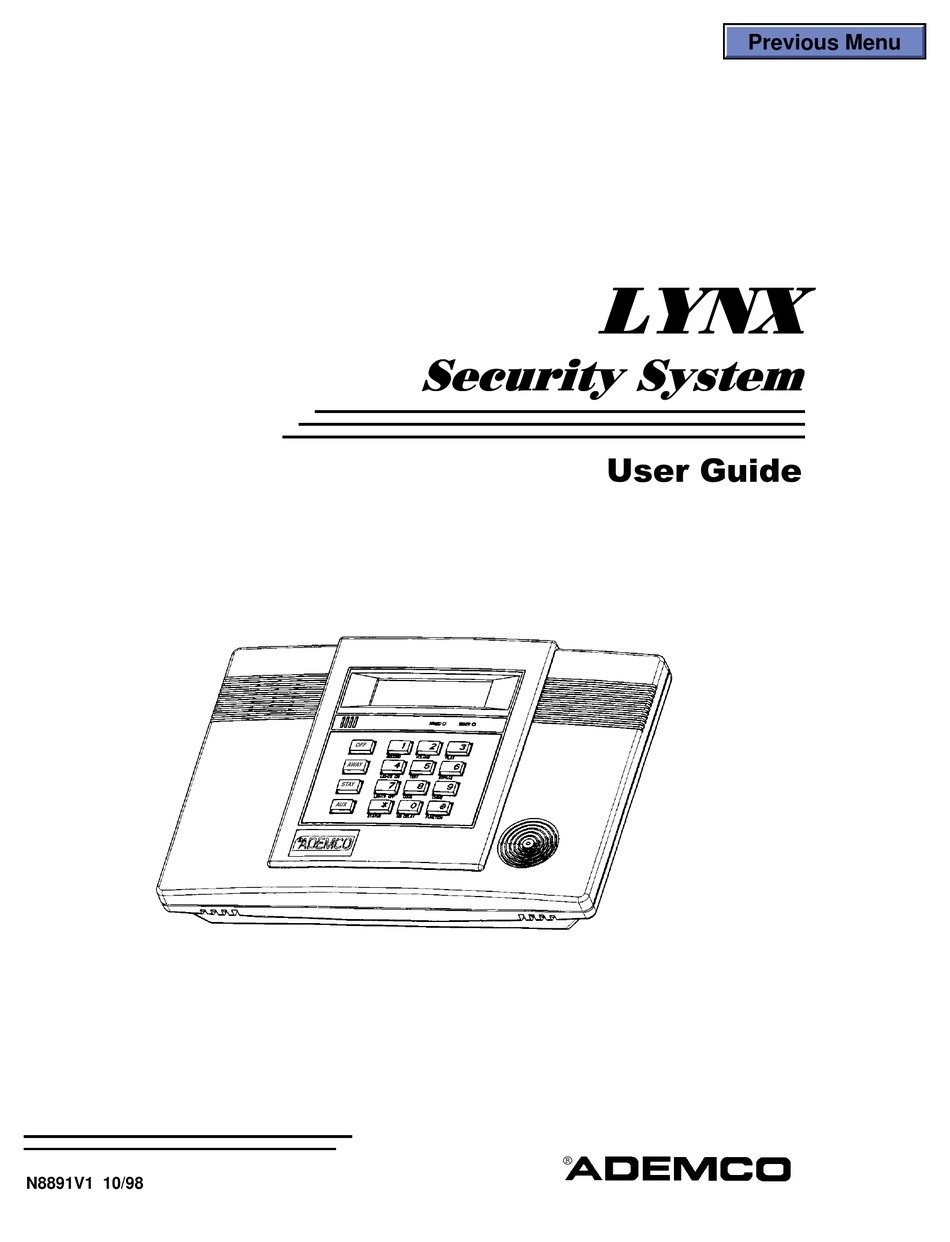 ADEMCO LYNX USER MANUAL Pdf Download | ManualsLib