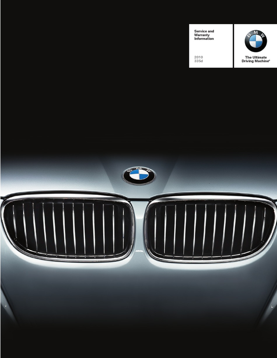 BMW 335D 2010 SERVICE AND WARRANTY INFORMATION Pdf Download ManualsLib