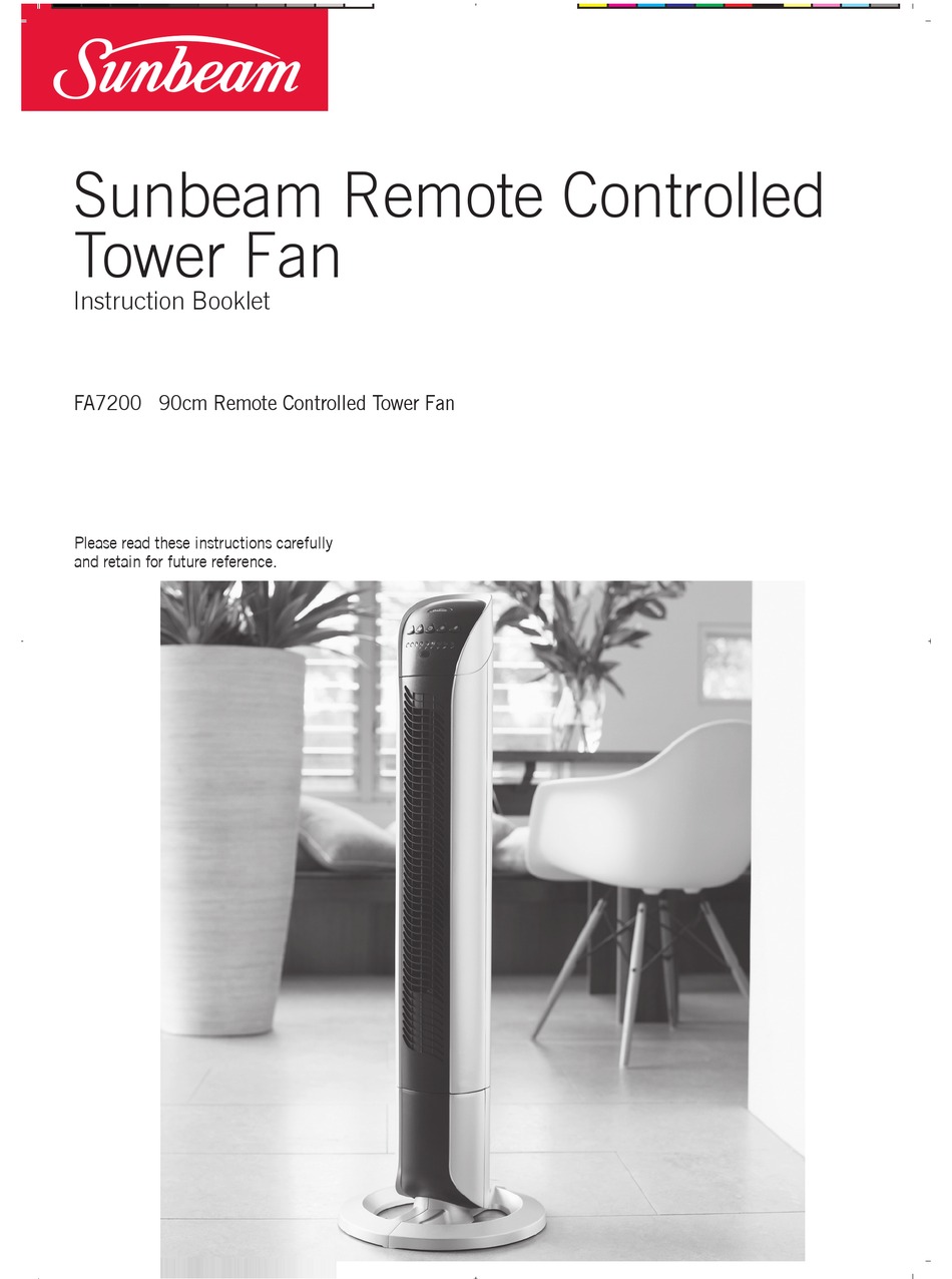 SUNBEAM FA7200 INSTRUCTION BOOKLET Pdf Download ManualsLib