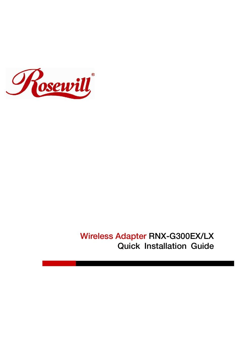 rosewill wireless adapter drivers