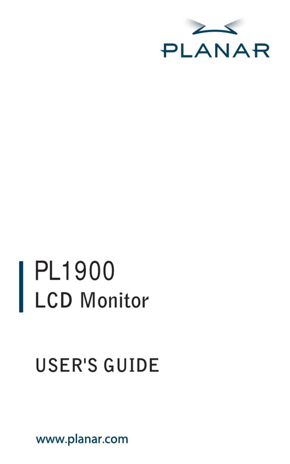 PLANAR PL1900 USER MANUAL Pdf Download | ManualsLib