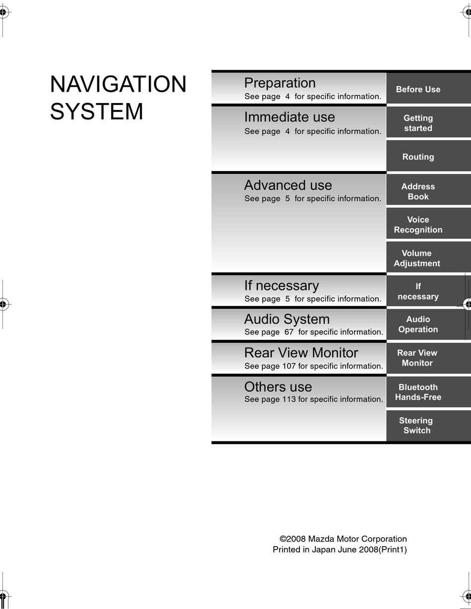 MAZDA NAVIGATION SYSTEM USER MANUAL Pdf Download | ManualsLib