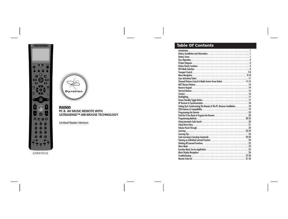 GYRATION GYR4101US OWNER'S MANUAL Pdf Download ManualsLib