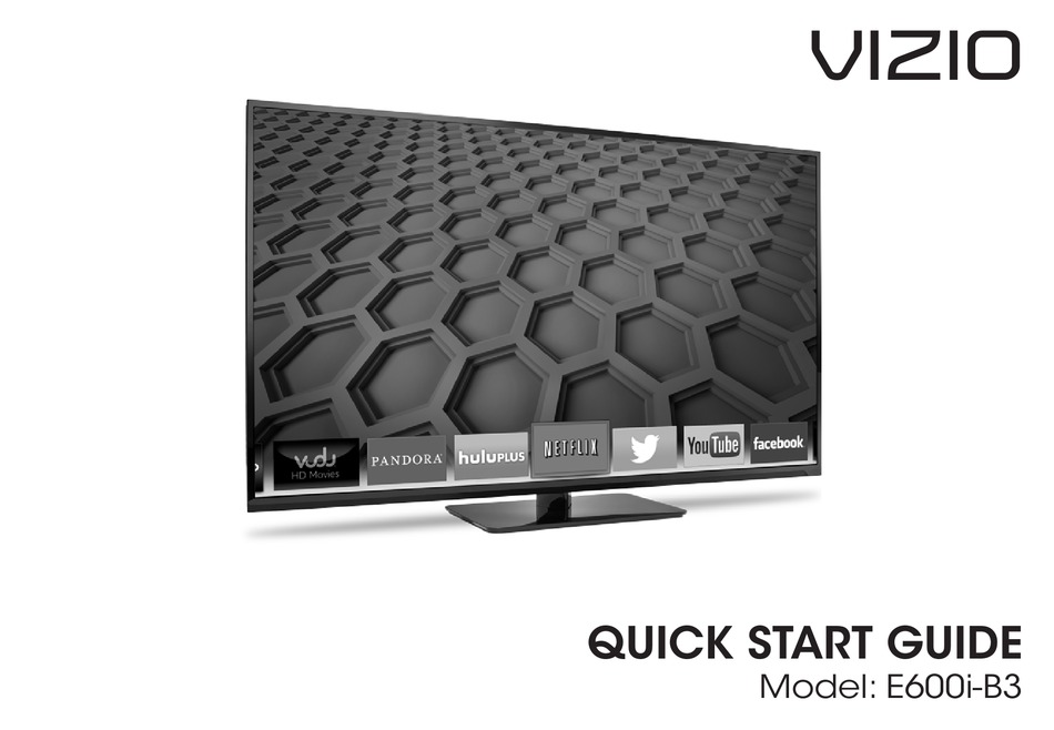 Vizio E600i B3 Quick Start Manual Pdf Download Manualslib