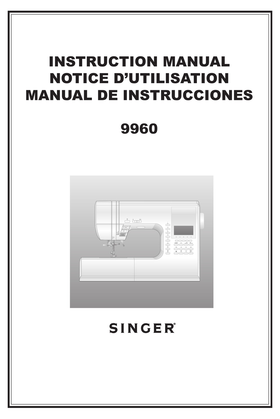 SINGER 9960 INSTRUCTION MANUAL Pdf Download ManualsLib