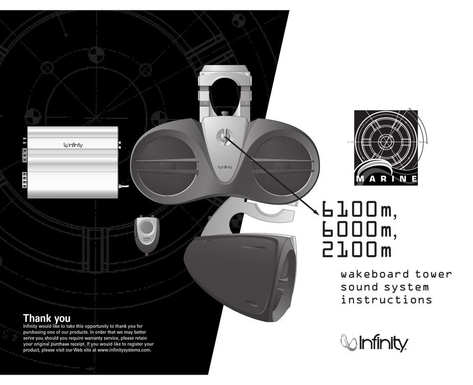 infinity 6000m wakeboard tower speakers